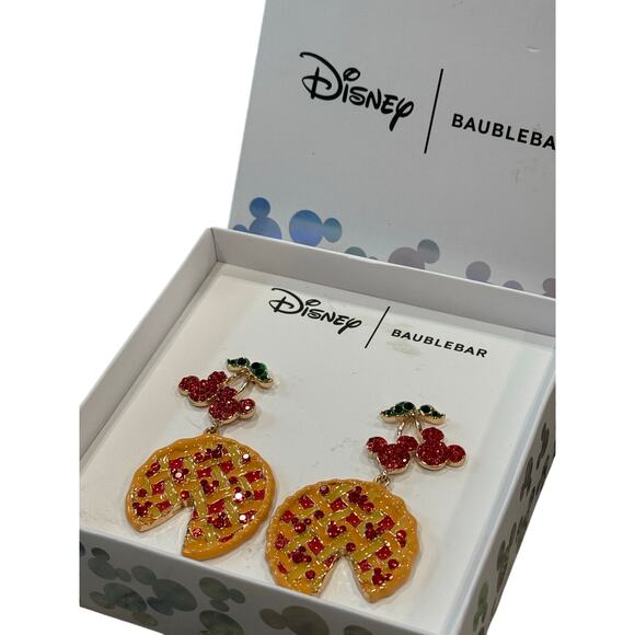 NIB Disney x Baublebar Cherry Pie Earrings Mickey Mouse Hidden Gems 2024 Fall - Picture 9 of 13